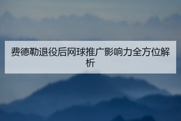 费德勒退役后网球推广影响力全方位解析